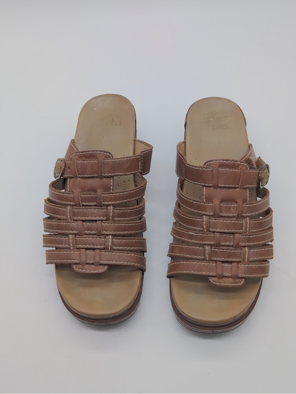 Dansko Sz 40 Leather Slide Sandals in Brown Women’s Mule - Picture 3 of 8